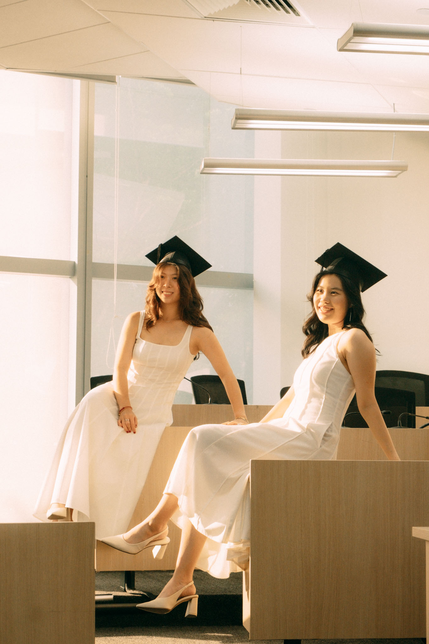 University classroom graduation photo